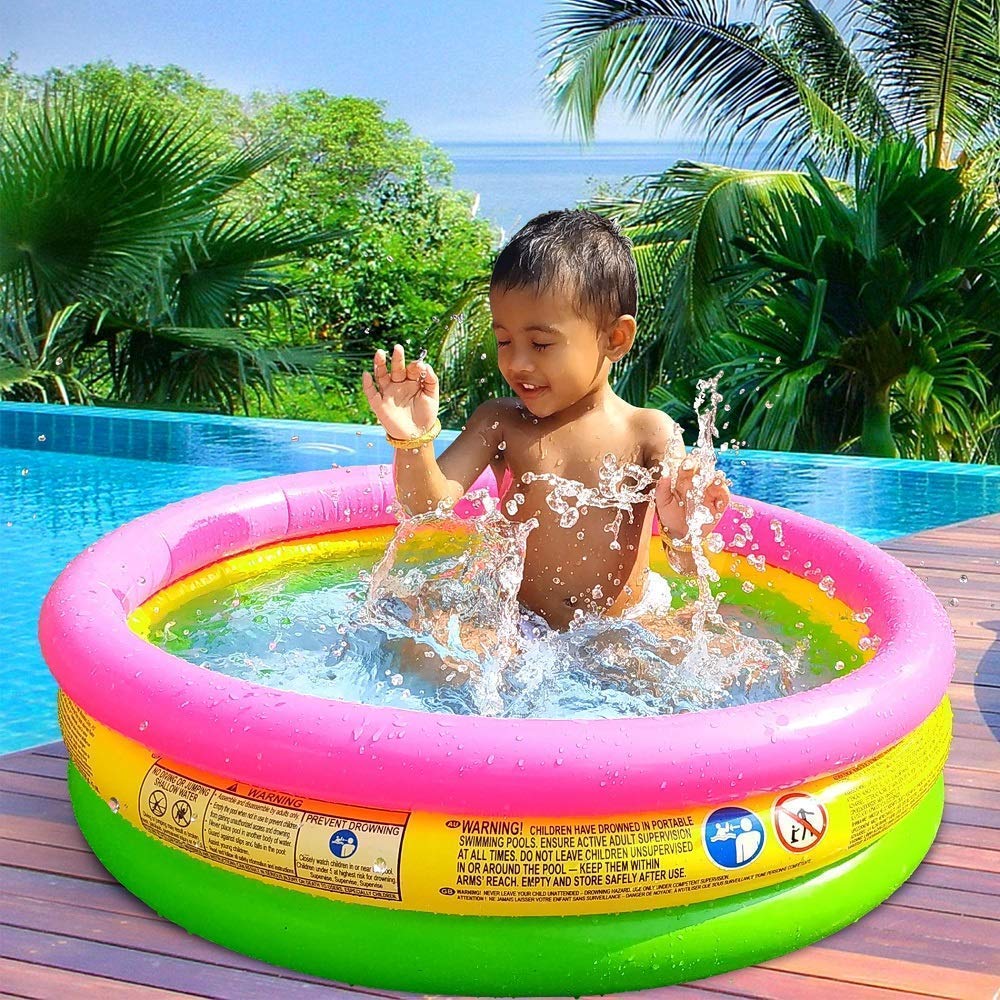 Baby Bath Tub, Baby Swimming Pool with Pumper (34 X10inch)