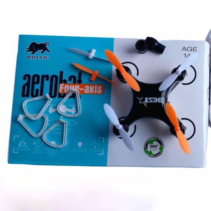 Aerobat 360° Mini Pocket Drone with Remote Control – Compact Quadcopter for Kids & Beginners