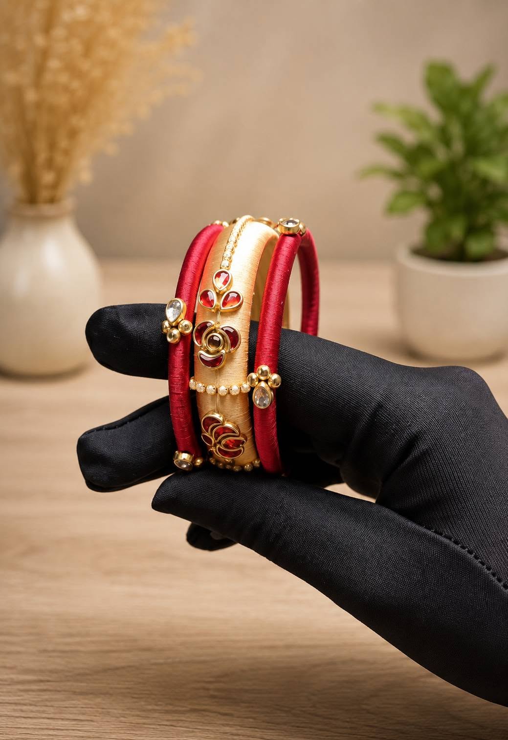 Ruby Glow Handmade Bangles ❤️✨