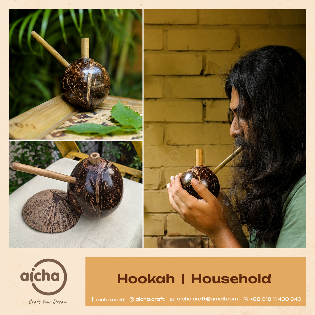Natural Coconut Shell Bong/Hookah