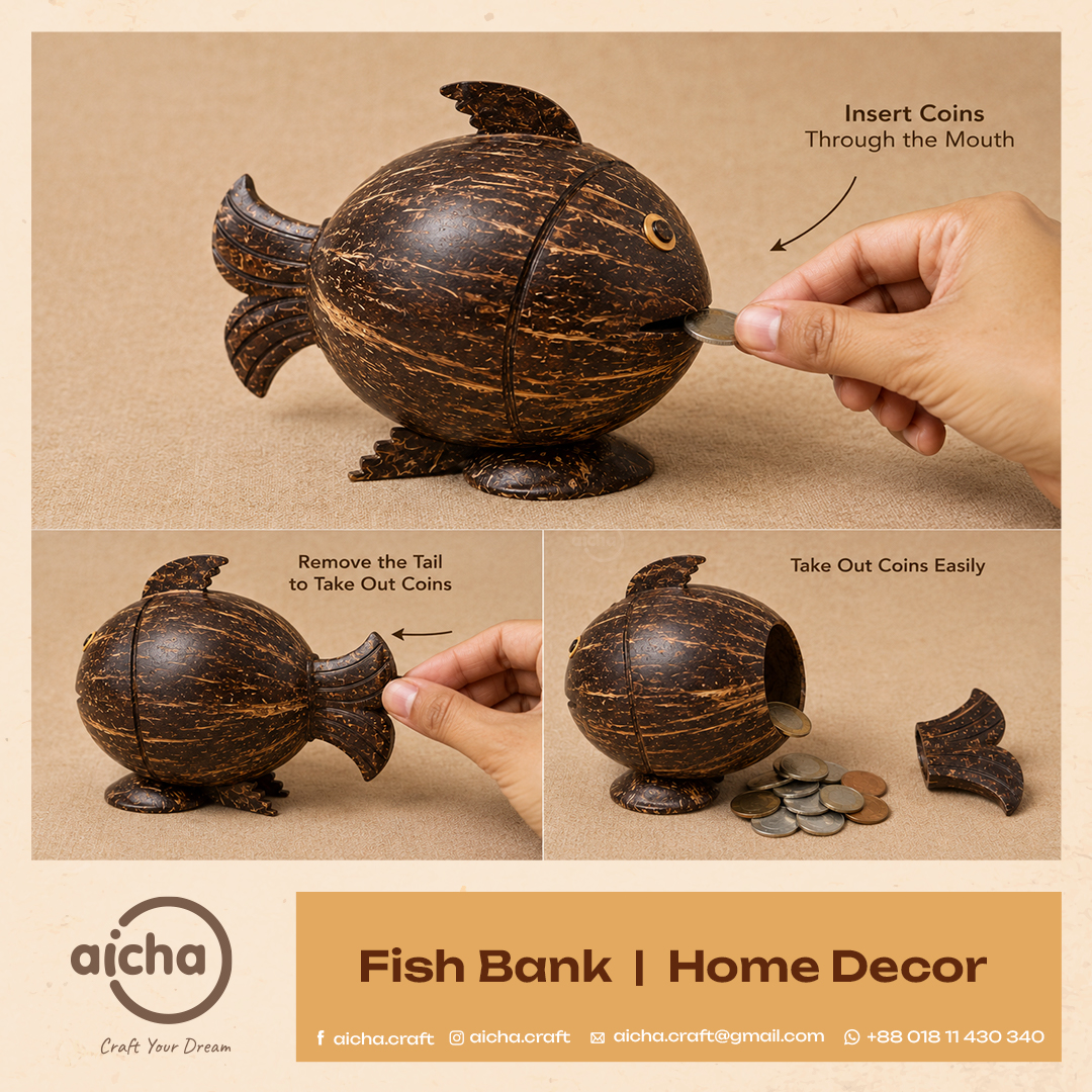 Natural Coconut Shell Fish Bank
