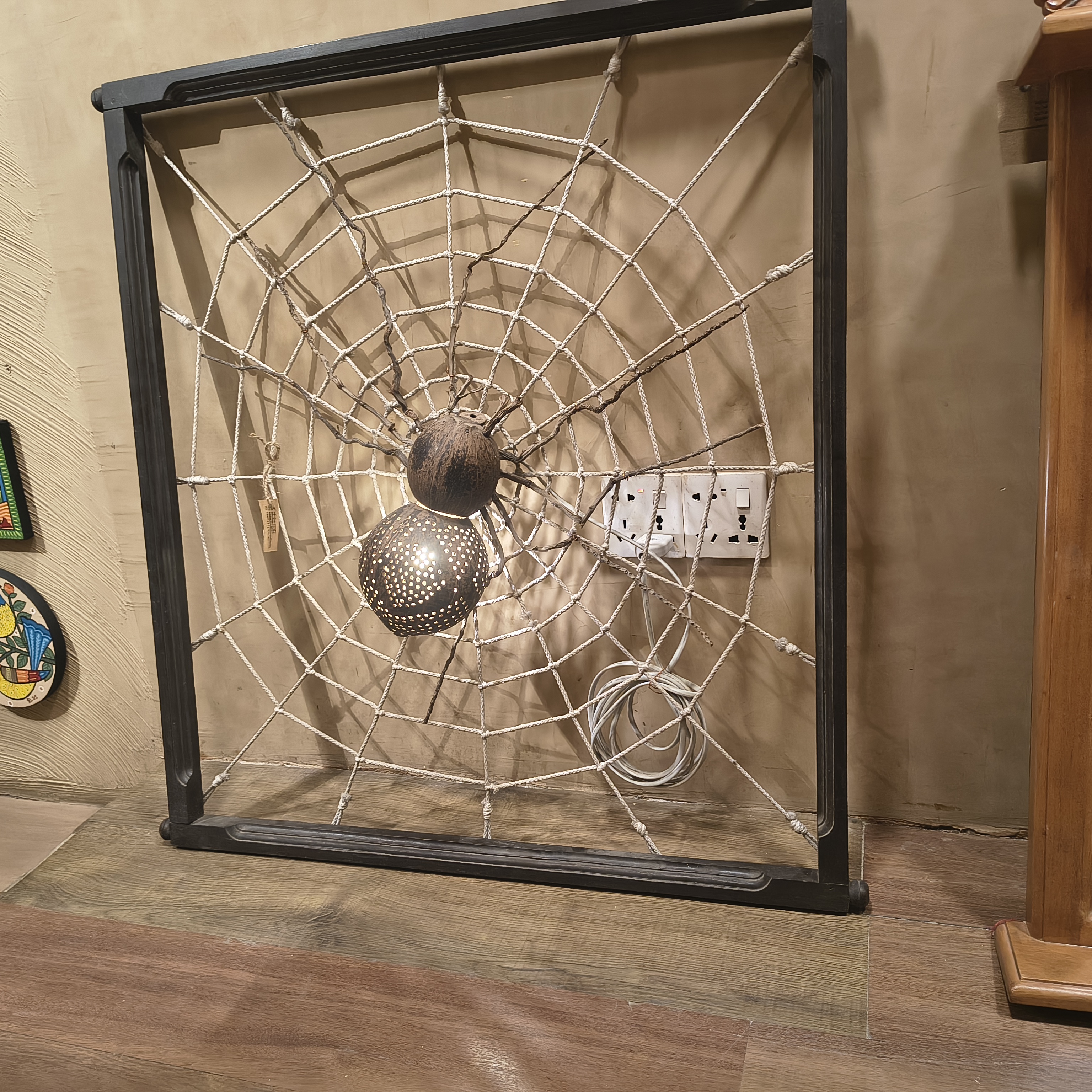 Coconut Shell Spider Lamp