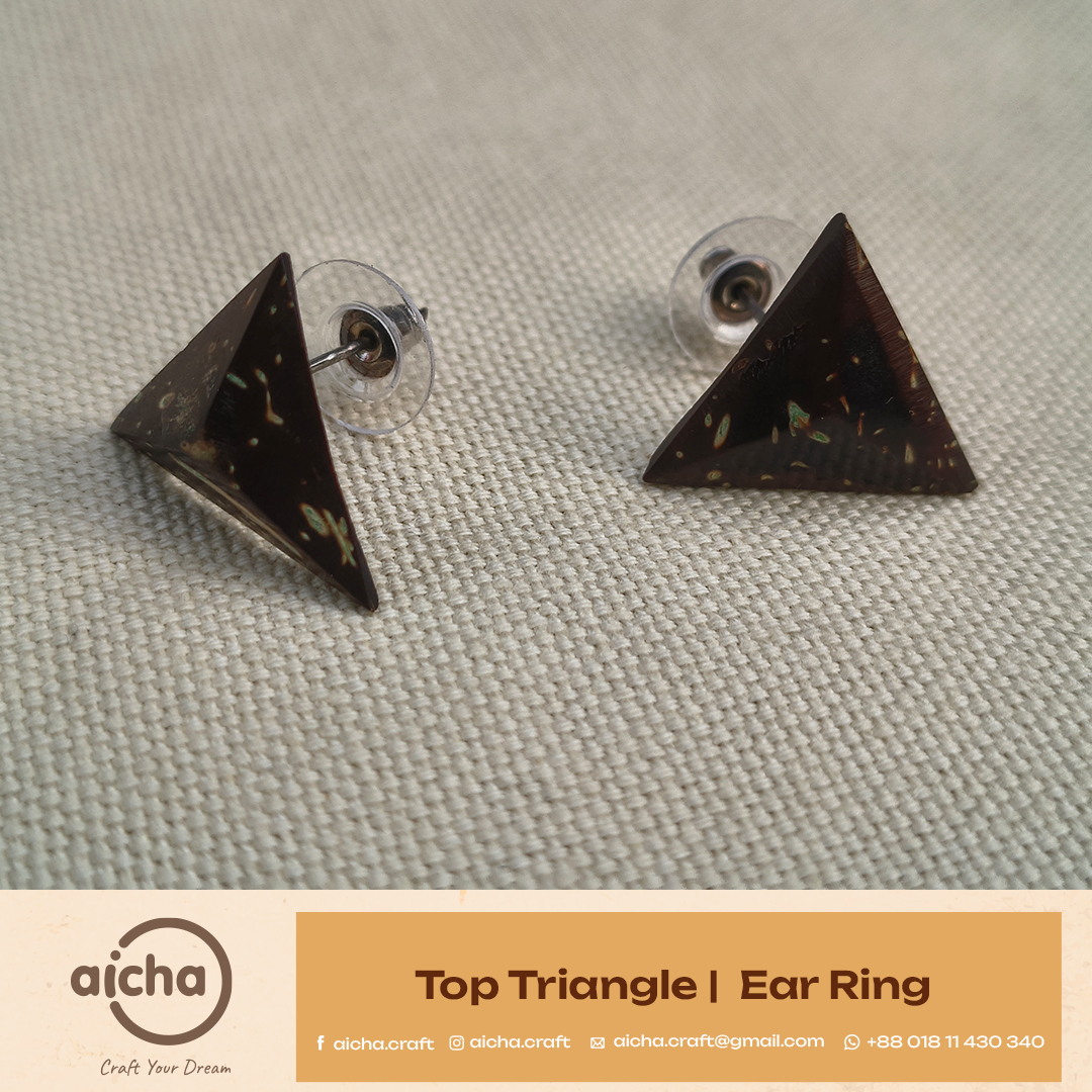 Handmade Coconut Shell Ear Ring