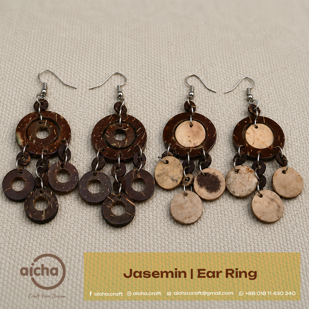 Handmade Coconut Shell Earring